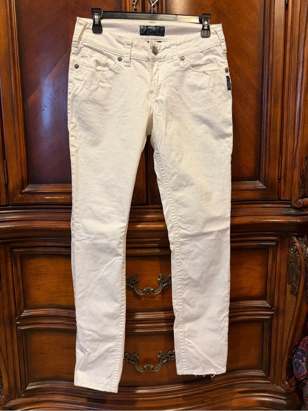 Silver Jeans White Straight-Leg Jeans size 28/31 length